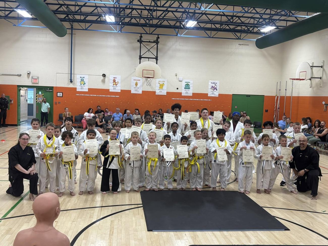 Belt promotion ceremony at Legacy Martial Arts in Salisbury, Maryland
